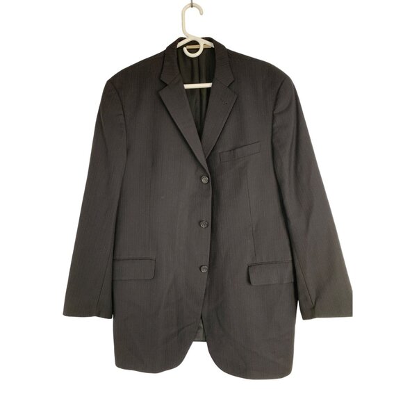 Burberry Mens 44R Blazer 3-Button Single-Breasted Wool Pinstripe USA RP10556 - Picture 2 of 16